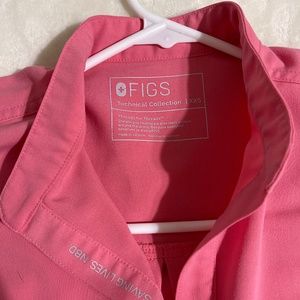 Figs Scrub- Rafaela Neon Pink Scrub Top